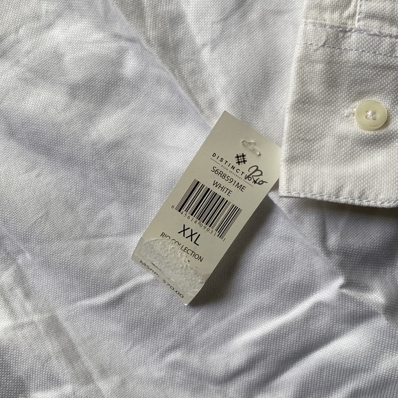 New Distinction Rio Ryan Seacrest Button Up Shirt White Men s size XXL - Picture 5 of 6